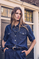 SIDO DARK INDIGO LYOCELL DENIM SHIRT