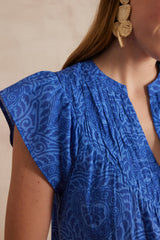 BILLIE BLUE ARABESQUE COTTON BLOUSE
