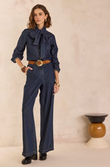 ADELE WIDE LEG LYOCELL TROUSERS