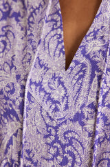 LIMANA VIOLET ARABESQUE LONG DRESS