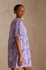 LIMANA VIOLET ARABESQUE LONG DRESS