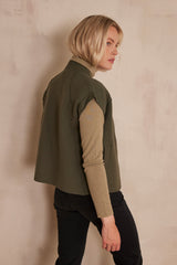 BATISTA KHAKI SLEEVELESS JACKET
