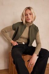 BATISTA KHAKI SLEEVELESS JACKET