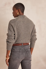 BRUCE GREEN CASHMERE RIBBED JUMPER