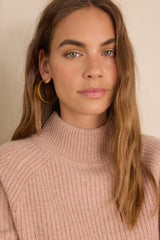 BRUCE POWDER RIBBED CASHMERE JUMPER