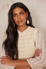 BIANCA SLEEVELESS COTTON JUMPER