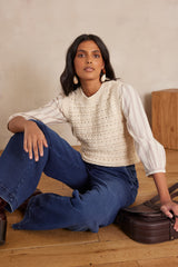 BIANCA SLEEVELESS COTTON JUMPER