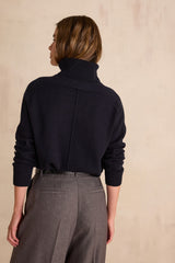 CELESTIN NAVY TURTLENECK WOOL JUMPER