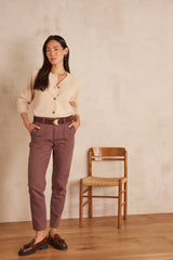 BILLY NATURAL CASHMERE CARDIGAN