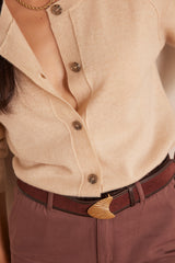 BILLY NATURAL CASHMERE CARDIGAN