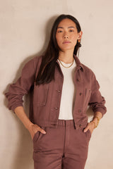 CASTILLE CHOCOLATE COTTON JACKET