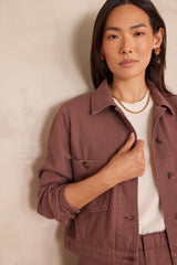 CASTILLE CHOCOLATE COTTON JACKET