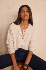 BILLY BIS NATURAL CASHMERE CARDIGAN