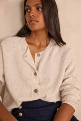 BILLY BIS NATURAL CASHMERE CARDIGAN