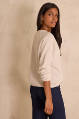 BILLY BIS NATURAL CASHMERE CARDIGAN
