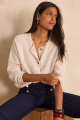 BILLY BIS NATURAL CASHMERE CARDIGAN
