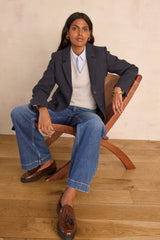 BASILE HEATHER GREY WOOL SLEEVELESS JUMPER