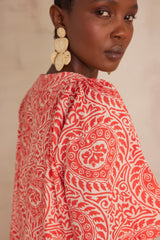 ROMA ORANGE PRINTED DRESS