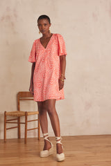 ROMA ORANGE PRINTED DRESS