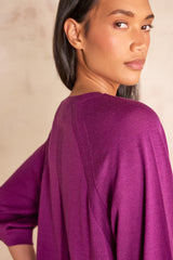 BRADY DARK FUCHSIA WOOL JUMPER