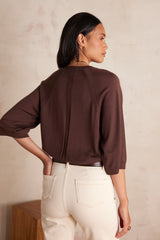 BRADY CHOCOLATE WOOL JUMPER