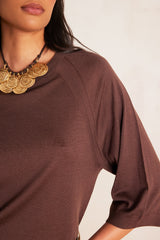 BRADY CHOCOLATE WOOL JUMPER