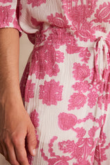 PRINCE PINK PRINTED COTTON TROUSERS