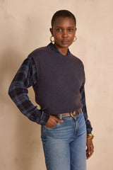 BARCLAY PETROL SLEEVELESS WOOL JUMPER