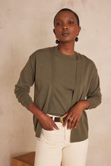 BAYRON KHAKI CARDIGAN