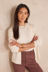 BAYRON CREAM CARDIGAN