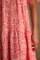 ALBINA GERANIUM PRINTED DRESS