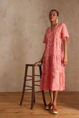 ALBINA GERANIUM PRINTED DRESS
