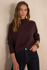 BRADLEY CASHMERE AUBERGINE JUMPER