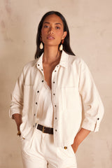 PERRY CREAM COTTON SHIRT