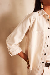 PERRY CREAM COTTON SHIRT