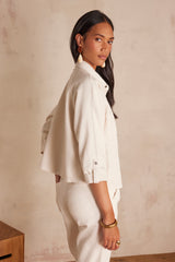 PERRY CREAM COTTON SHIRT