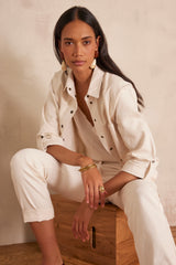 PERRY CREAM COTTON SHIRT