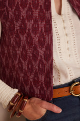 PRUNE DARK FUCHSIA PRINTED VEST