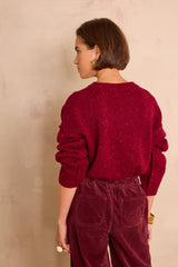 BALANTIN BURGUNDY WOOL JUMPER