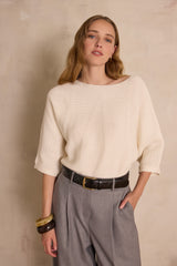 BAMBOU CREAM WOOL JUMPER