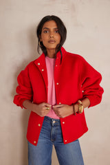 ARTHUR RED WOOL JACKET