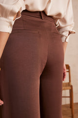 FLAUBERT WIDE CHOCOLATE TROUSERS