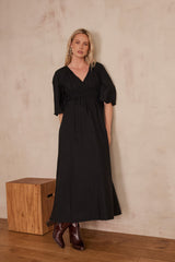 RAISON BLACK COTTON DRESS
