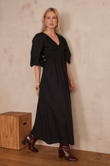 RAISON BLACK COTTON DRESS