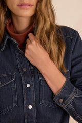 SOLANGE DENIM EFFECT SHIRT