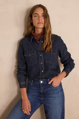 SOLANGE DENIM EFFECT SHIRT