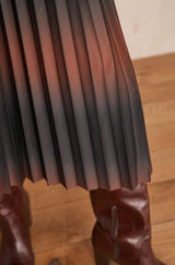DARCY RUST GRADIENT PLEATED SKIRT