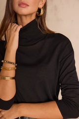 BRIAC WOOL TURTLENECK BLACK JUMPER