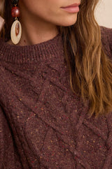 BALKIS AUBERGINE SLEEVELESS WOOL JUMPER