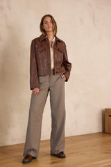 BASILE BEIGE SLEEVELESS WOOL JUMPER